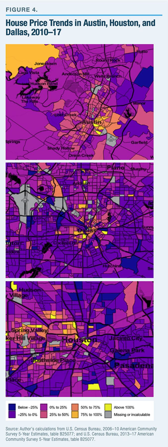 House Price Trends in Austin, Houston, and Dallas, 2010–17 House Price Trends in Austin, Houston, and Dallas, 2010–17