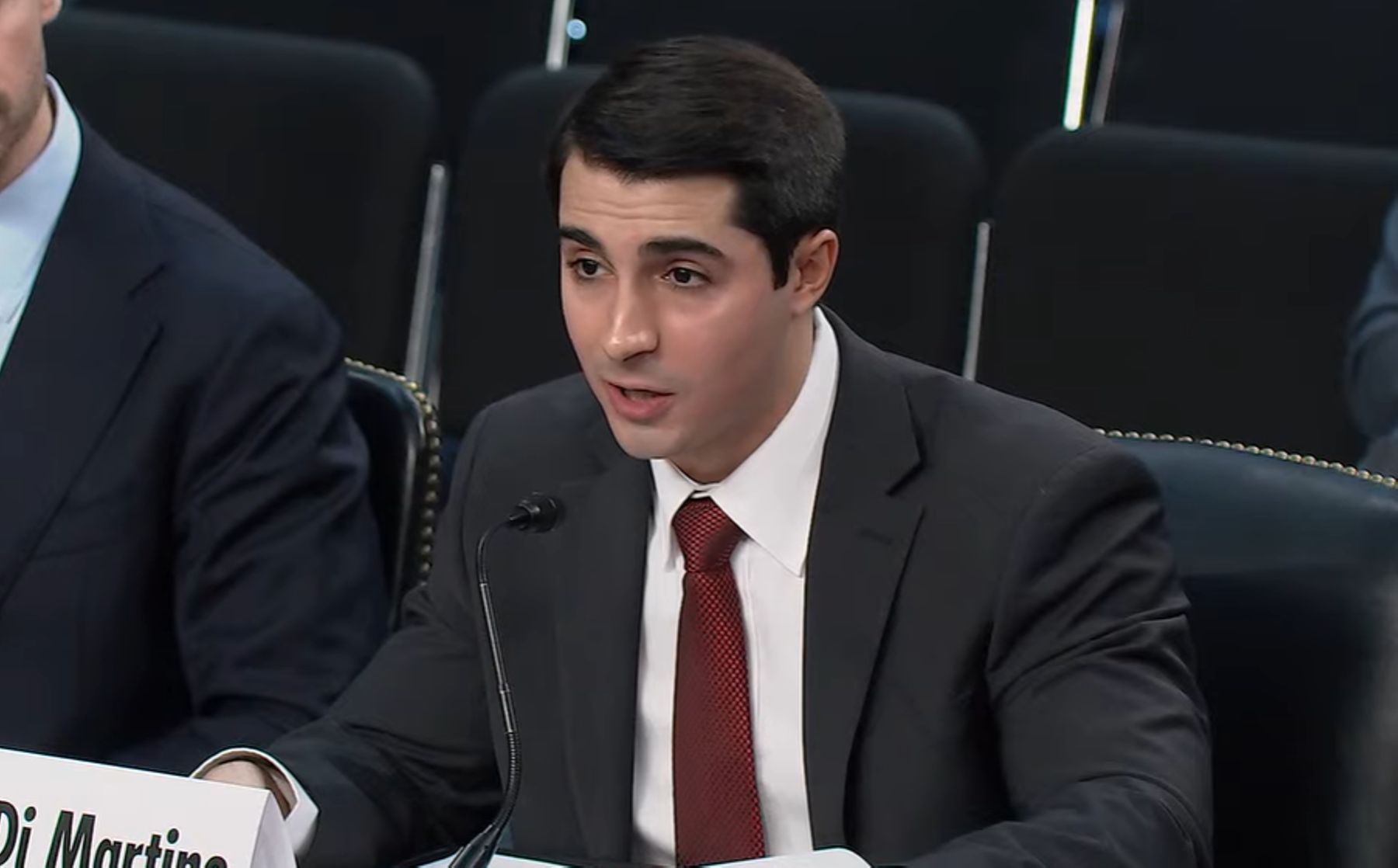Daniel Di Martino testifying before the United States Congress.